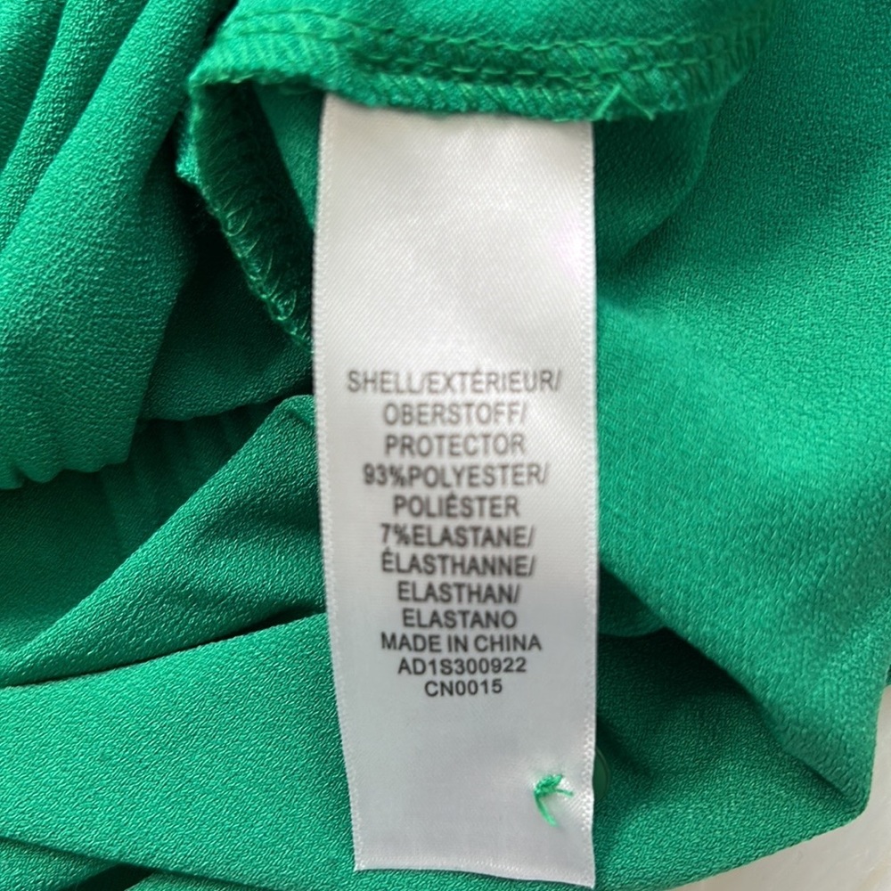 Adrianna Papell Green Blouse Sz M - Picture 7 of 7